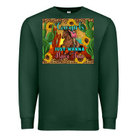Sports Green cowgirls just wanna have fun Premium Sweatshirt - Artiststas
