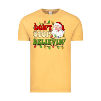 Vintage Mustard don't stop believin Vintage Tee - BarkalooDesign