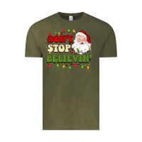 Vintage Olive don't stop believin Vintage Tee - BarkalooDesign