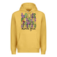 Antique Gold beads parades crawfish king cake mardi gras Premium Hoodie - MaliasSmallBusiness