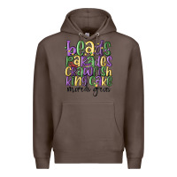 Coffee beads parades crawfish king cake mardi gras Premium Hoodie - MaliasSmallBusiness