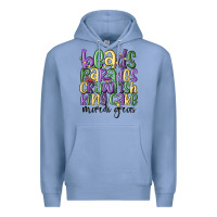 Colony Blue beads parades crawfish king cake mardi gras Premium Hoodie - MaliasSmallBusiness