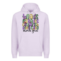 Lilac beads parades crawfish king cake mardi gras Premium Hoodie - MaliasSmallBusiness