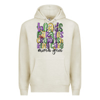 Oatmeal Heather beads parades crawfish king cake mardi gras Premium Hoodie - MaliasSmallBusiness