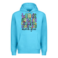 Ocean Blue beads parades crawfish king cake mardi gras Premium Hoodie - MaliasSmallBusiness