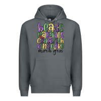 Rock beads parades crawfish king cake mardi gras Premium Hoodie - MaliasSmallBusiness