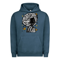 Pigment Midnight Navy black woman quotes Urban Hoodie - MaliasSmallBusiness