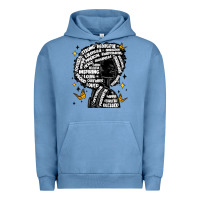 Pigment Pebble Blue black woman quotes Urban Hoodie - MaliasSmallBusiness