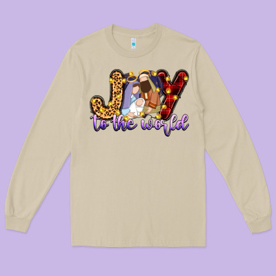 Joy To The World Long Sleeve Tee Designed By Zillion Design Studio