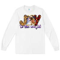 White joy to the world Long Sleeve Tee - Zillion Design Studio