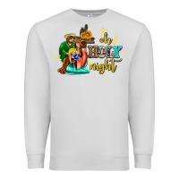 Dove Grey oh holy night with sunflower and cross Premium Sweatshirt - AdoDesignShop