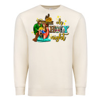 Sandshell oh holy night with sunflower and cross Premium Sweatshirt - AdoDesignShop