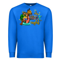 True Royal oh holy night with sunflower and cross Premium Sweatshirt - AdoDesignShop