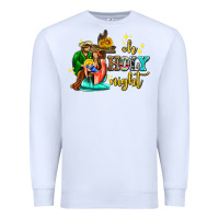 Oh Holy Night With Sunflower And Cross Premium Sweatshirt | Teevron