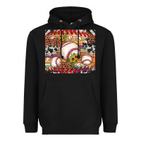 Black baseball leopard cowhide sunflower Heavyweight Hoodie - JahusDesignShop