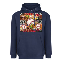 Navy baseball leopard cowhide sunflower Heavyweight Hoodie - JahusDesignShop