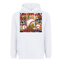 White baseball leopard cowhide sunflower Heavyweight Hoodie - JahusDesignShop