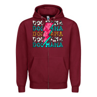 Burgundy dog mama Zipper Hoodie - Zillion Design Studio