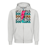 Dove Grey dog mama Zipper Hoodie - Zillion Design Studio
