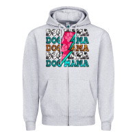 Heather Grey dog mama Zipper Hoodie - Zillion Design Studio