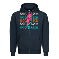Navy dog mama Zipper Hoodie - Zillion Design Studio