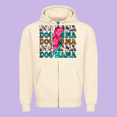 Dog Mama Zipper Hoodie Designed By Zillion Design Studio