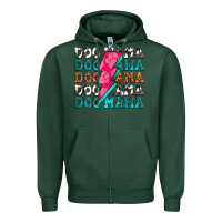 Sports Green dog mama Zipper Hoodie - Zillion Design Studio