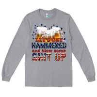 Heather Grey lets get hammered Long Sleeve Tee - texasbilliewilder