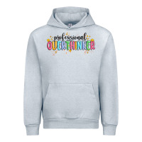 Heather Grey professional overthinker Urban Hoodie - MaliasSmallBusiness