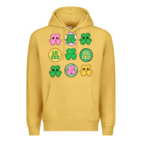 Antique Gold st.patrick's day clovers Premium Hoodie - MaliasSmallBusiness