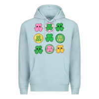 Blue Mist st.patrick's day clovers Premium Hoodie - MaliasSmallBusiness