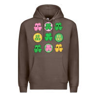 Coffee st.patrick's day clovers Premium Hoodie - MaliasSmallBusiness