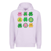 Lilac st.patrick's day clovers Premium Hoodie - MaliasSmallBusiness