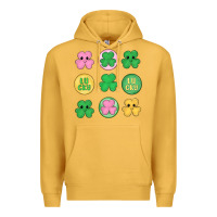 Mustard st.patrick's day clovers Premium Hoodie - MaliasSmallBusiness