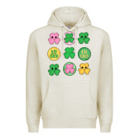Oatmeal Heather st.patrick's day clovers Premium Hoodie - MaliasSmallBusiness