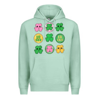 Seafoam st.patrick's day clovers Premium Hoodie - MaliasSmallBusiness
