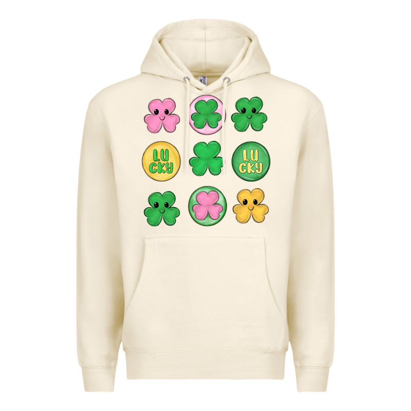 St.patrick's Day Clovers Premium Hoodie by MaliasSmallBusiness | Teevron