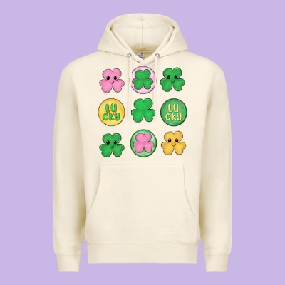 St.patrick's Day Clovers Premium Hoodie Designed By Maliassmallbusiness