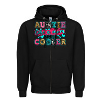 Black auntie like a mom only cooler Zipper Hoodie - Zillion Design Studio