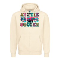 Sandshell auntie like a mom only cooler Zipper Hoodie - Zillion Design Studio
