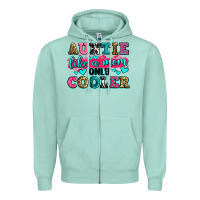 Seafoam auntie like a mom only cooler Zipper Hoodie - Zillion Design Studio