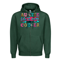 Sports Green auntie like a mom only cooler Zipper Hoodie - Zillion Design Studio