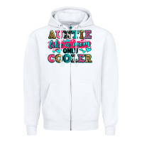 White auntie like a mom only cooler Zipper Hoodie - Zillion Design Studio