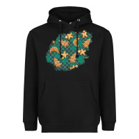 Black christmas gingerbread cookies patch Heavyweight Hoodie - BundleAndBundleShop