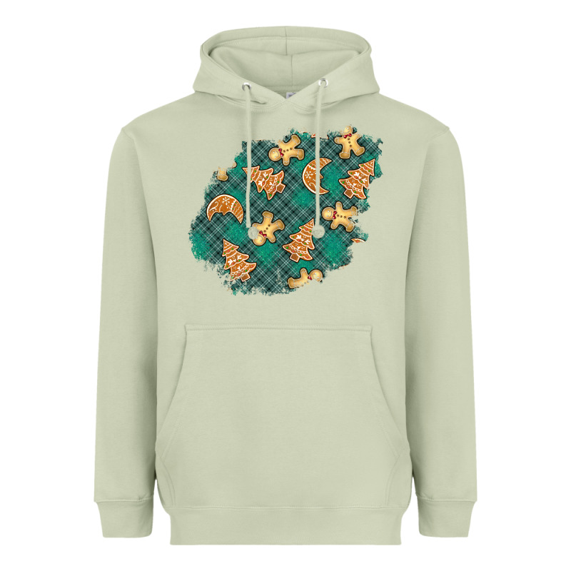 Christmas Gingerbread Cookies Patch Heavyweight Hoodie by BundleAndBundleShop | Teevron