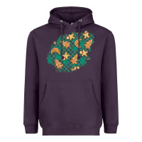 Plum christmas gingerbread cookies patch Heavyweight Hoodie - BundleAndBundleShop