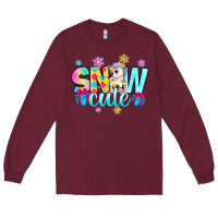 Burgundy snow cute with unicorn Long Sleeve Tee - Zillion Design Studio