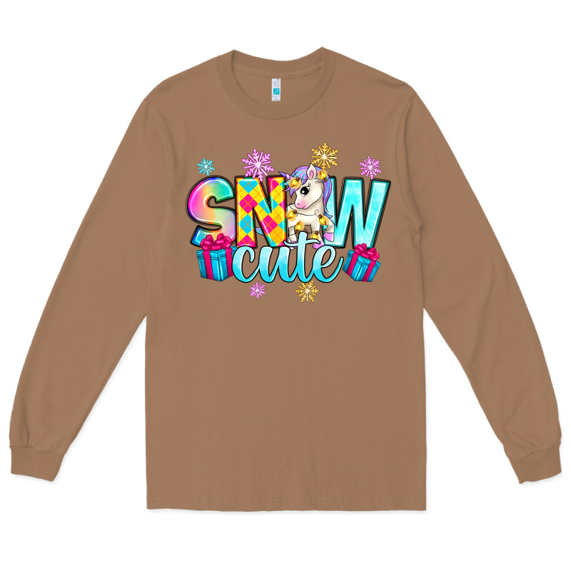 Snow Cute With Unicorn Long Sleeve Tee by Zillion Design Studio | Teevron