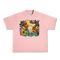 Salmon western texas  and cowhide with sunflower Urban Heavy Tee - Artiststas