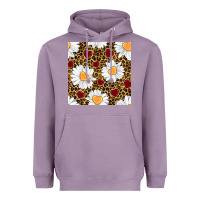 Lavender valentines day daisy and leopard seamless pattern Heavyweight Hoodie - BundleAndBundleShop